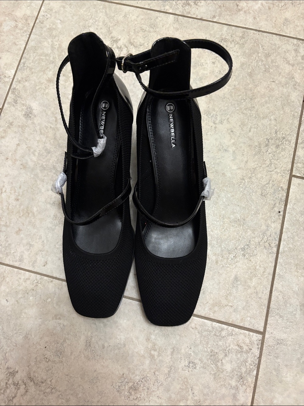 Newbella Women's Black Ankle-Strap Pumps. NWOT